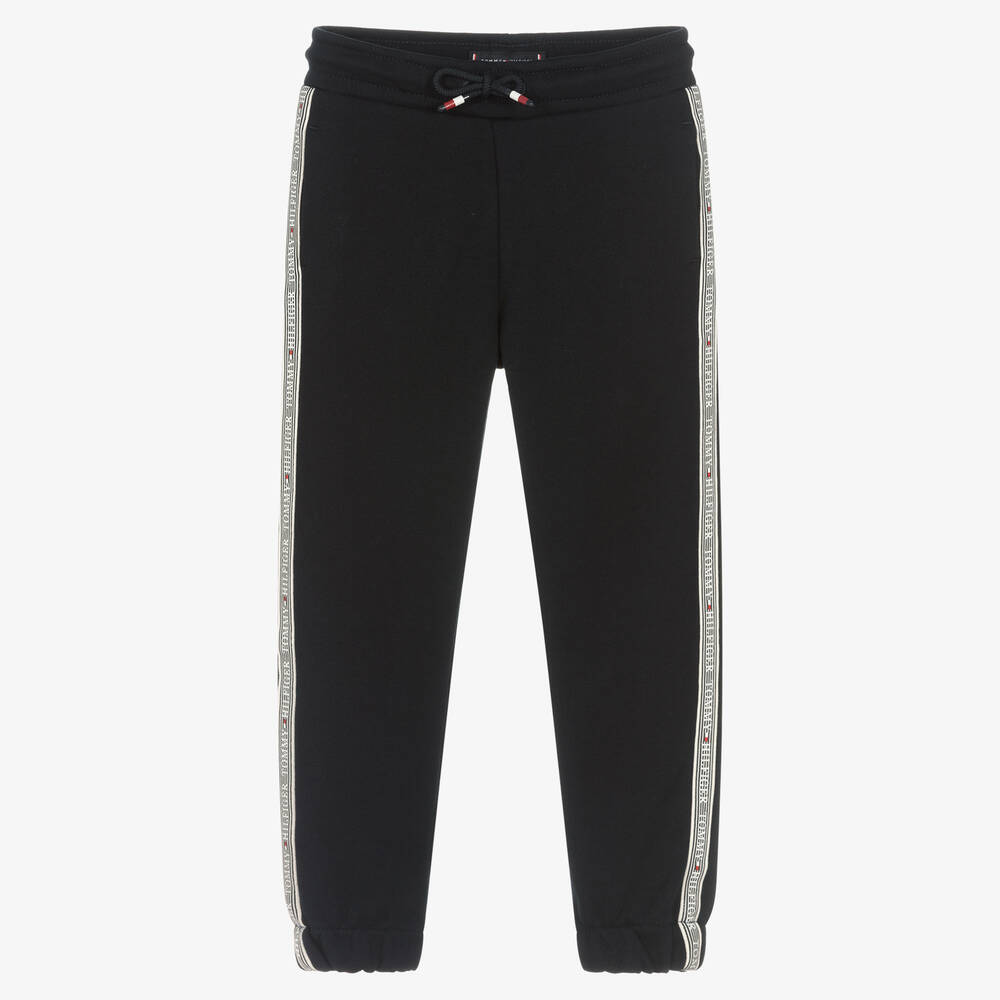 Tommy Hilfiger - Blaue Streifen-Baumwoll-Jogginghose | Childrensalon