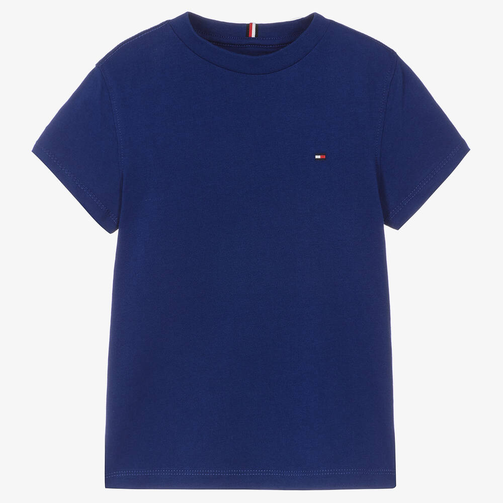 Tommy Hilfiger - T-shirt bleu en coton pour garçon | Childrensalon