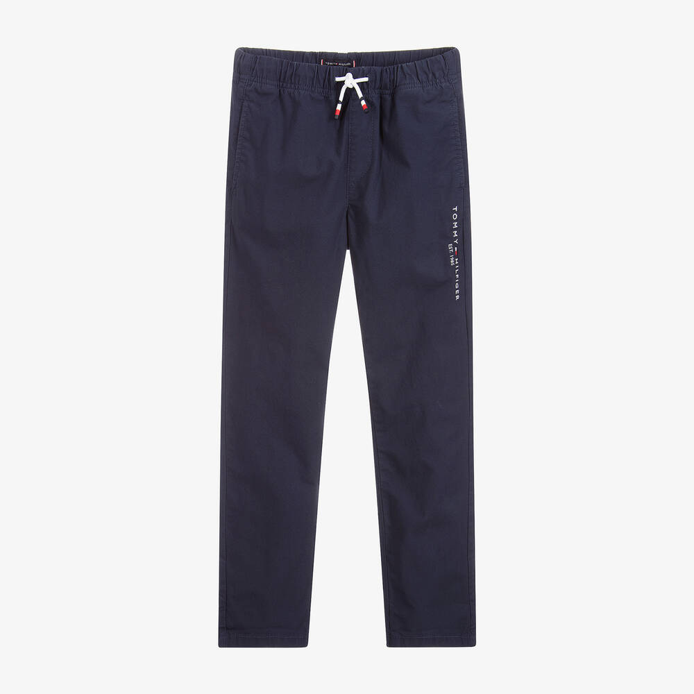 Tommy Hilfiger - Синие хлопковые брюки для мальчиков | Childrensalon