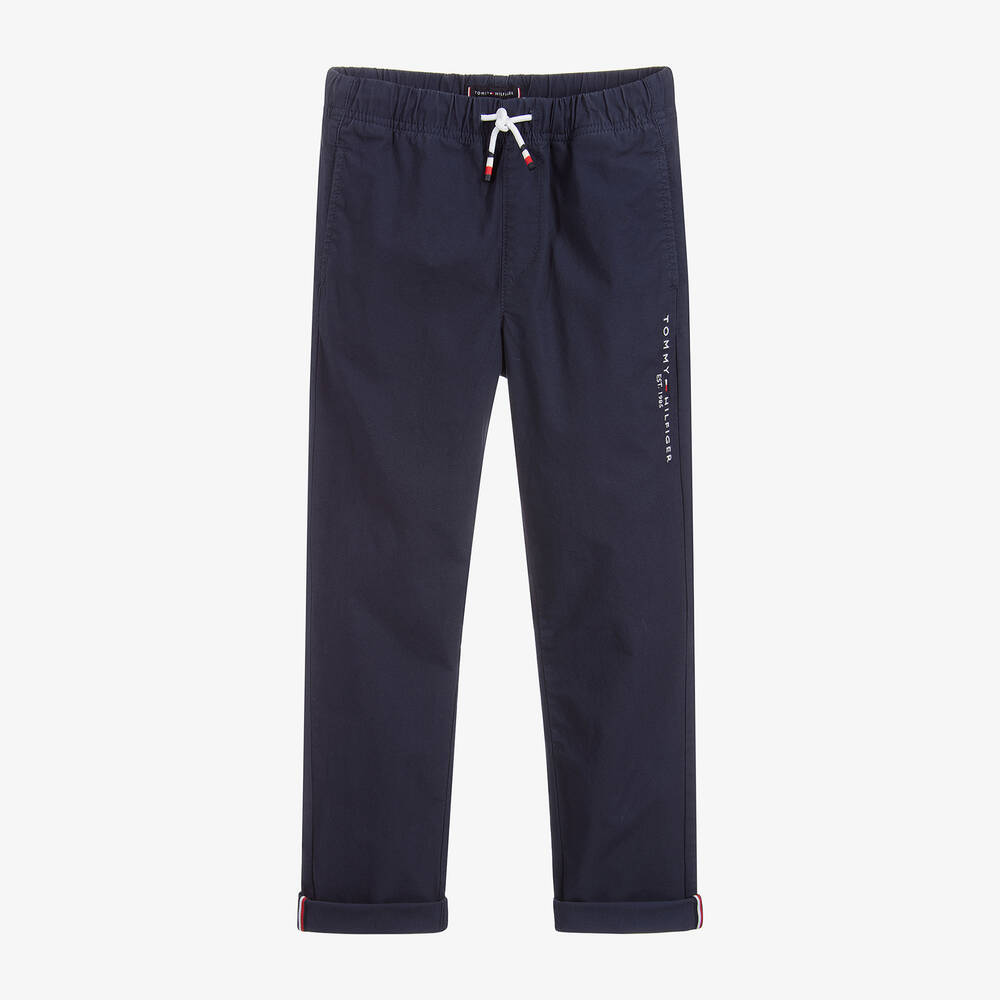 Tommy Hilfiger-Синие хлопковые брюки для мальчиков | Childrensalon Outlet