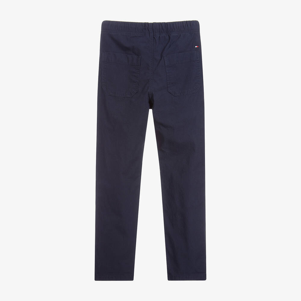 Tommy Hilfiger Pantalon bleu en coton Garcon