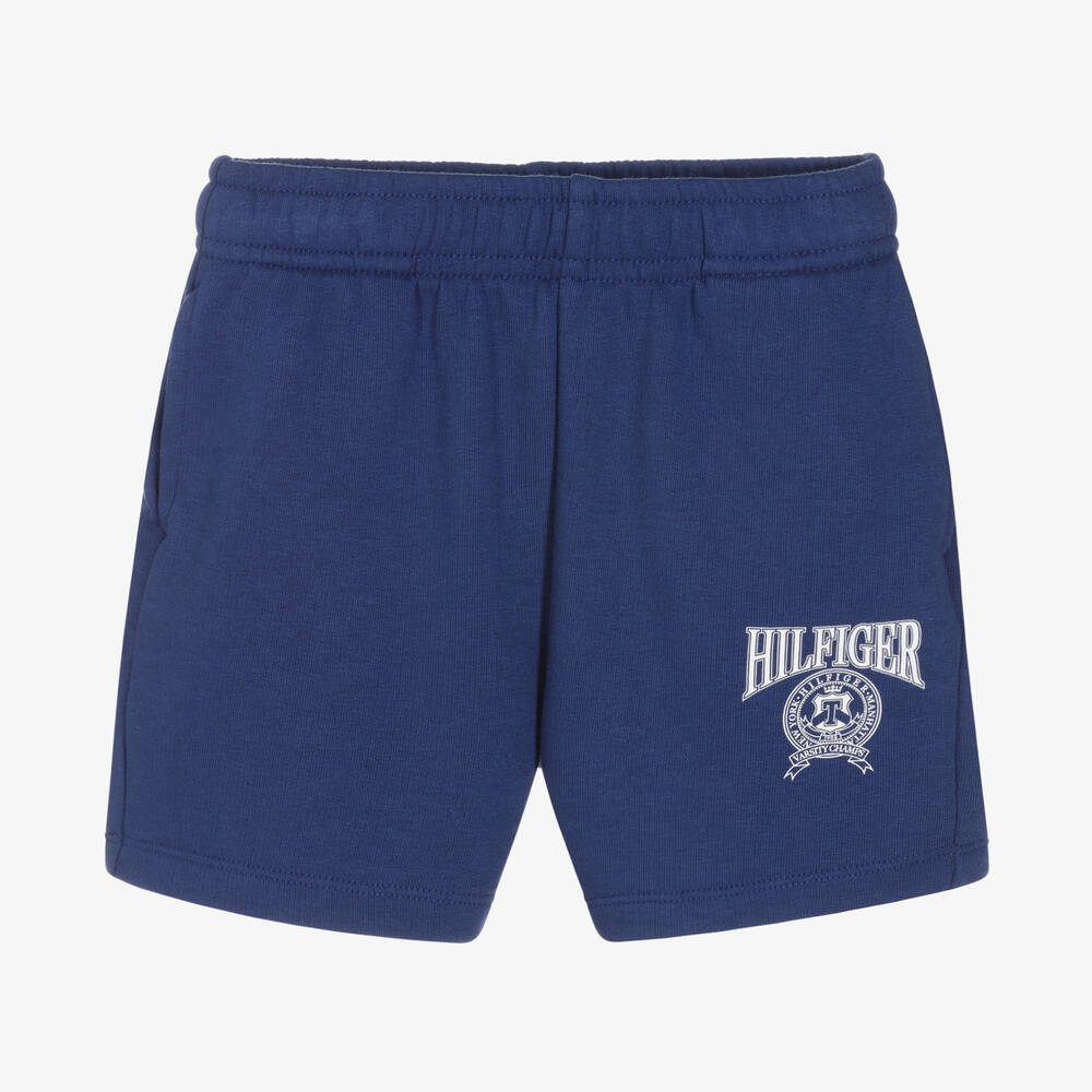 Tommy Hilfiger - College-Baumwoll-Joggingshorts blau | Childrensalon