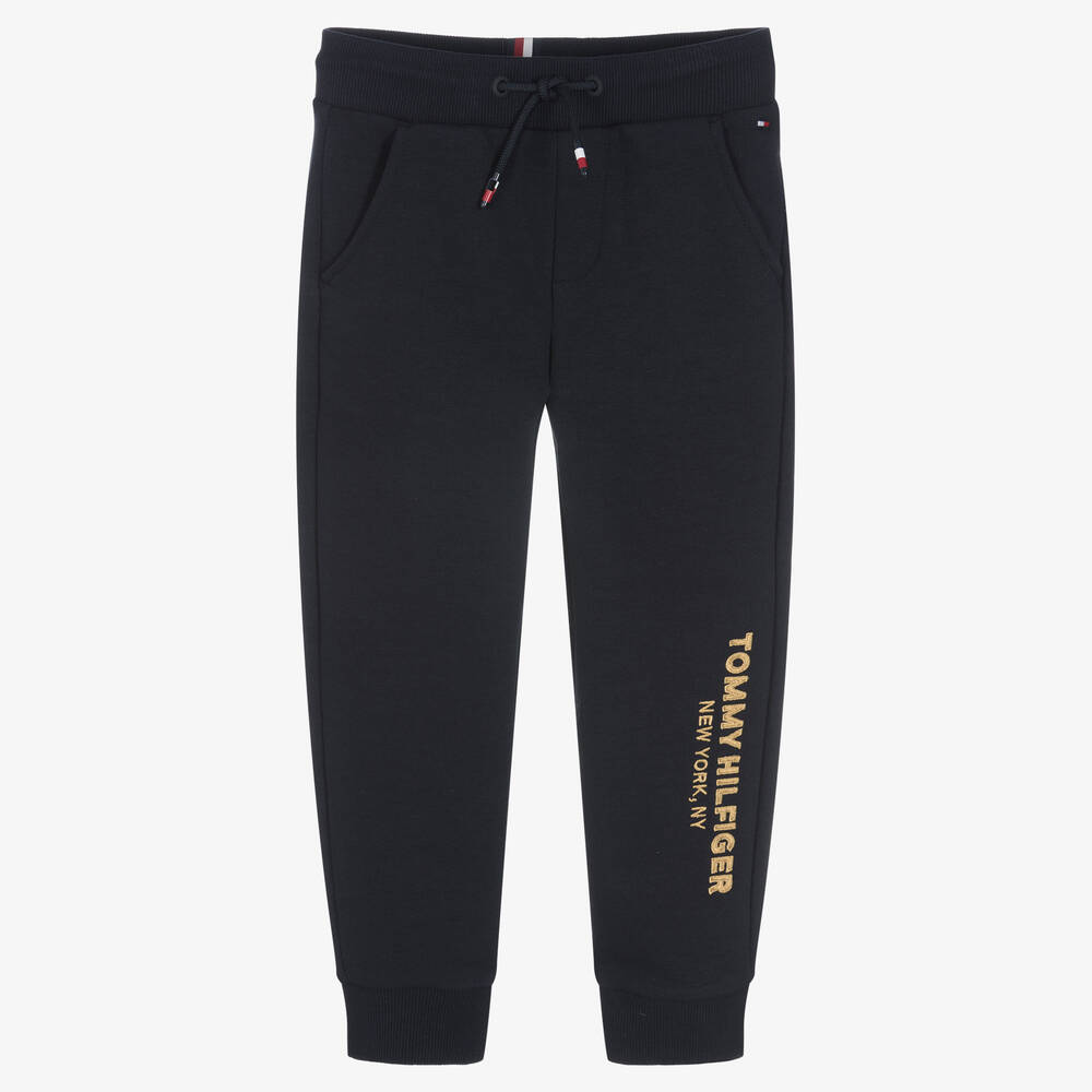 Tommy Hilfiger - Blaue Jogginghose mit Wappen (J) | Childrensalon