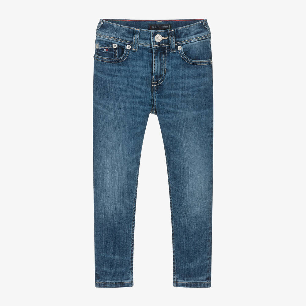Tommy Hilfiger-Boys Blue Denim Straight Fit Jeans | Childrensalon Outlet