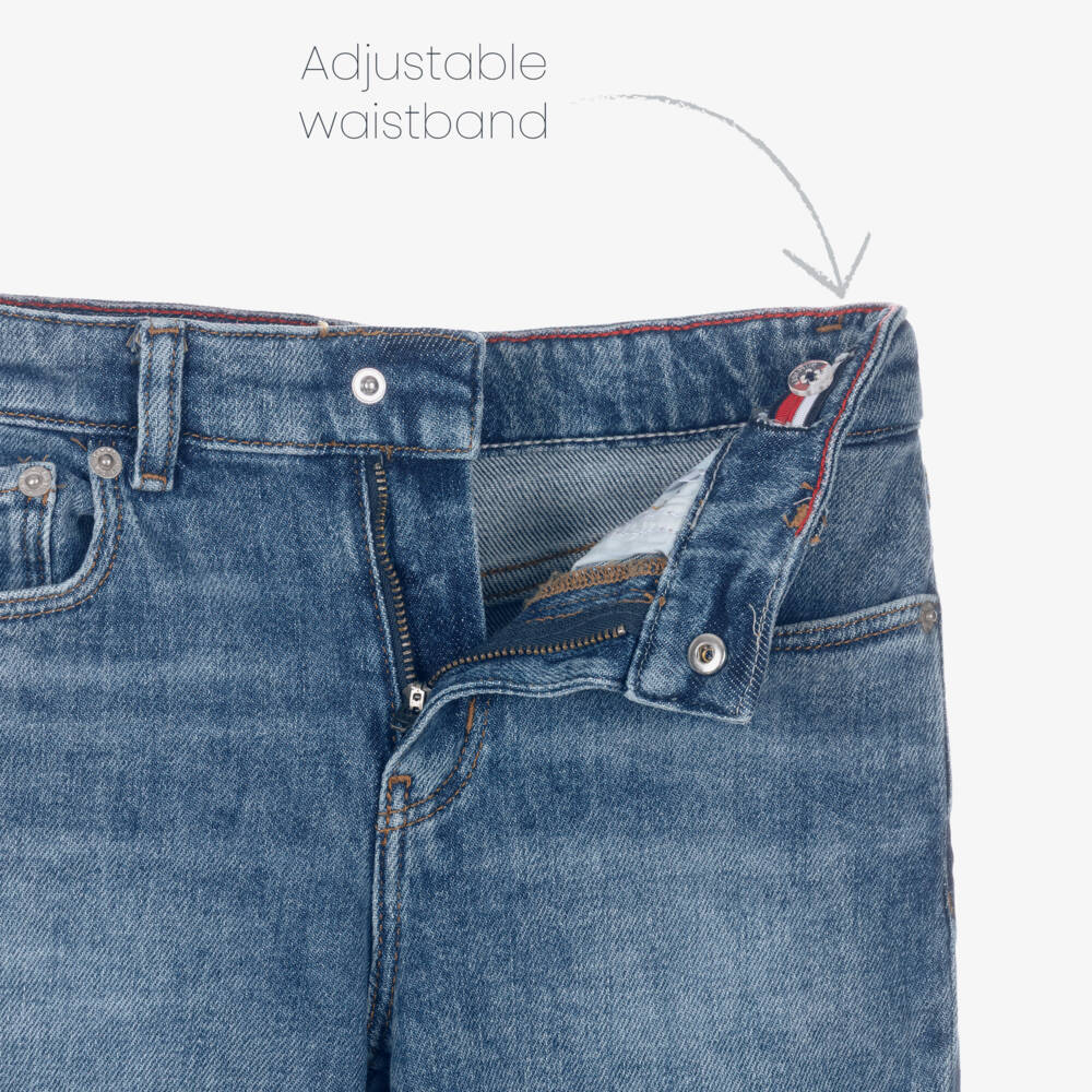 Tommy Hilfiger-Boys Blue Denim Vintage Wash Carpenter Jeans | Childrensalon Outlet