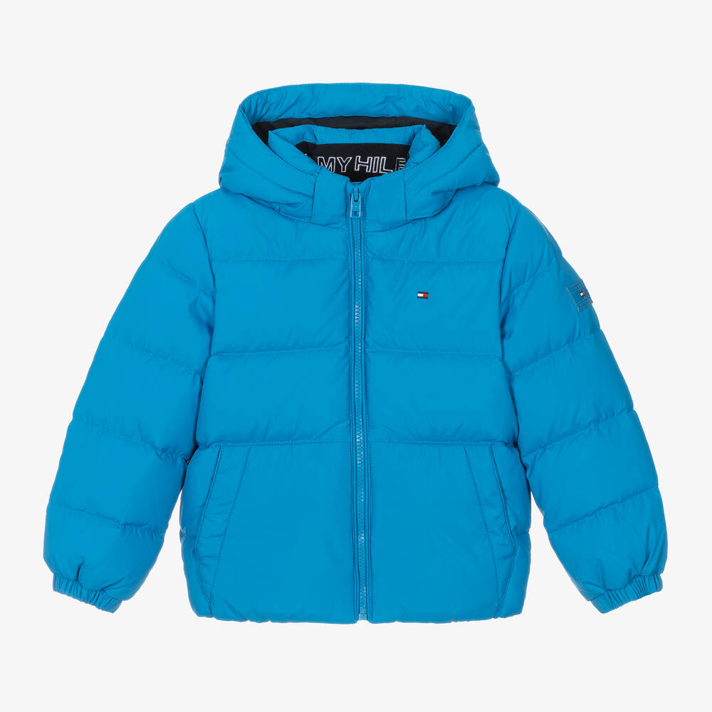 Tommy Hilfiger - Blaue Daunen-Steppjacke für Jungen | Childrensalon