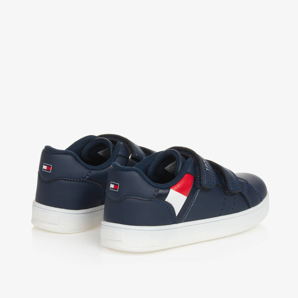 Blue tommy hilfiger trainers hot sale