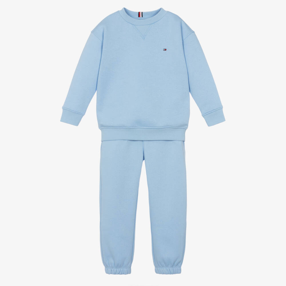 Tommy Hilfiger-Boys Blue Flag Embroidered Tracksuit | Childrensalon Outlet