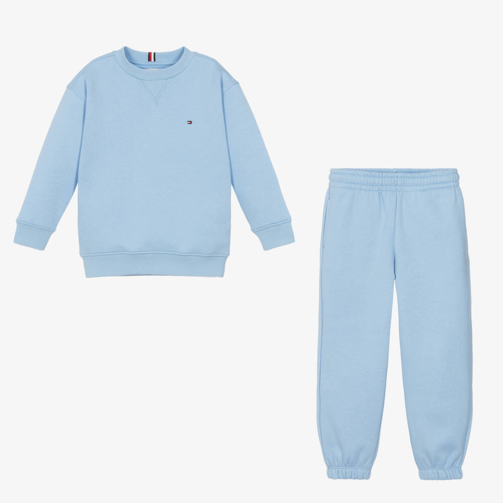 Tommy Hilfiger-Boys Blue Flag Embroidered Tracksuit | Childrensalon Outlet