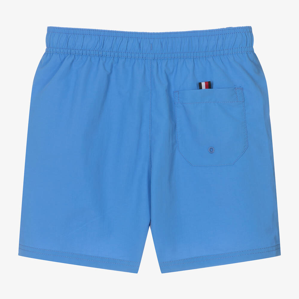 Tommy Hilfiger-Boys Blue Flag Swim Shorts | Childrensalon Outlet