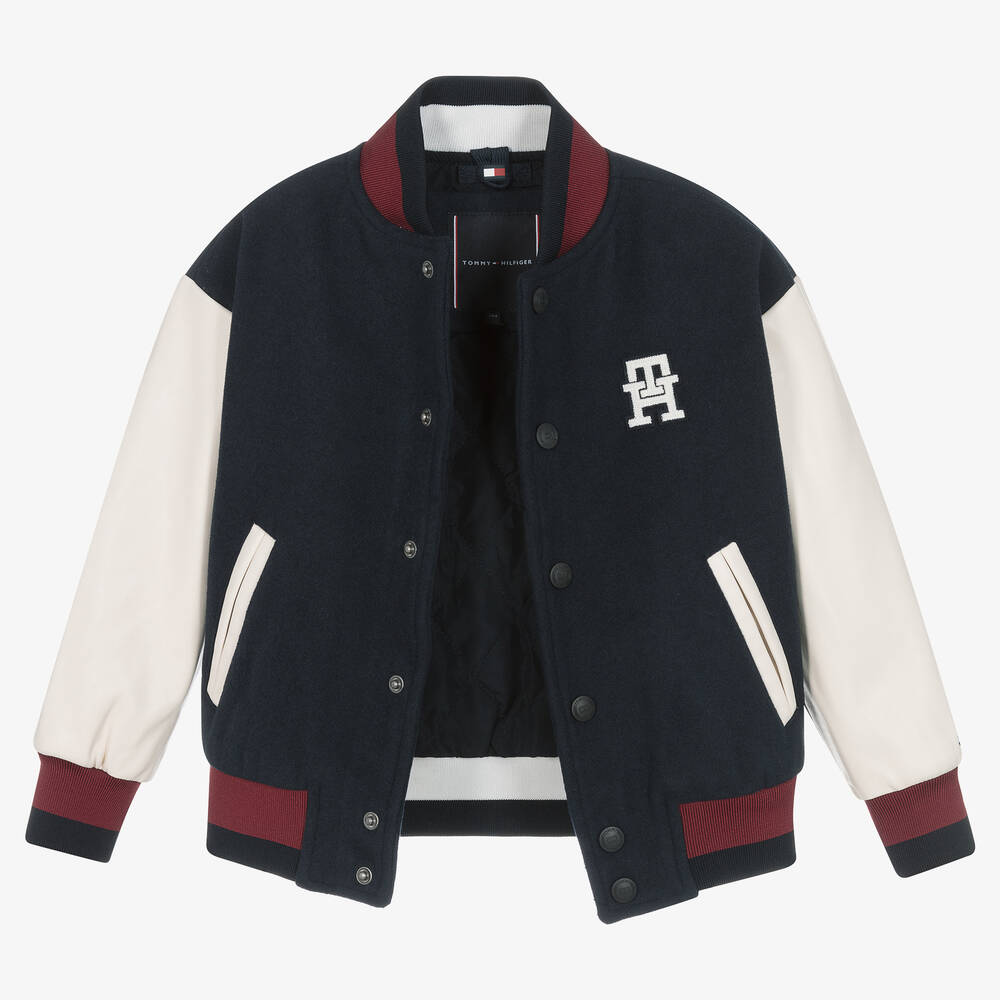 Tommy Hilfiger-Кремово-синяя спортивная куртка | Childrensalon Outlet