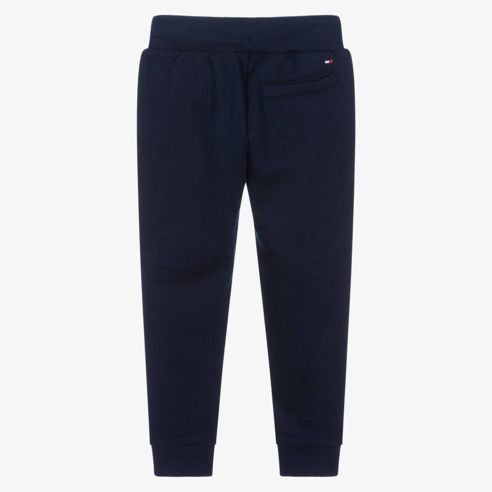 Tommy Hilfiger-Boys Blue Jersey Drawstring Pants | Childrensalon Outlet