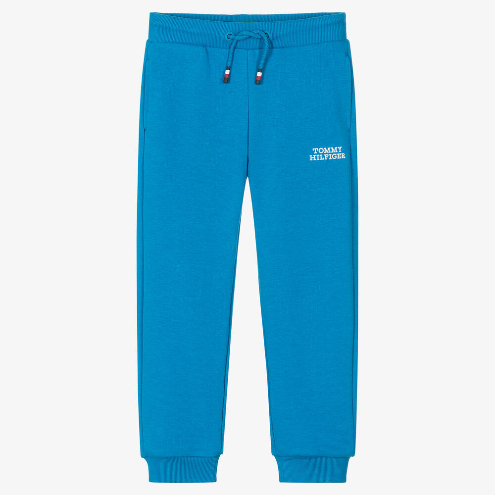 Tommy Hilfiger - Boys Blue Jersey Joggers | Childrensalon