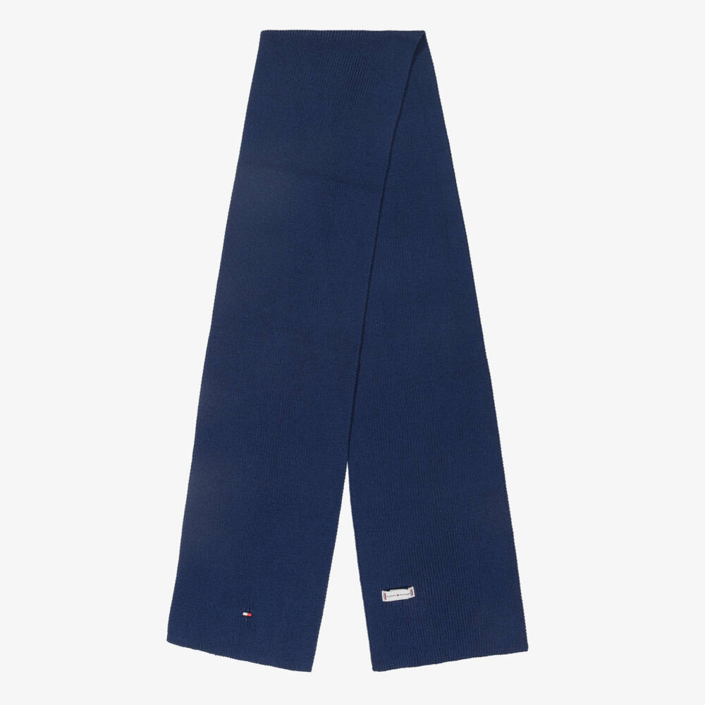 Tommy Hilfiger-Boys Blue Knit Hat and Scarf | Childrensalon Outlet