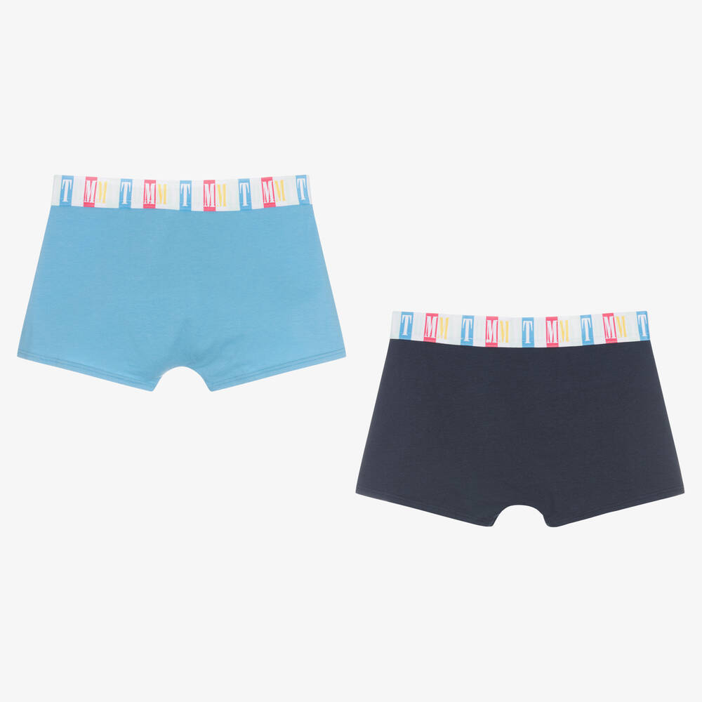 Tommy Hilfiger-Boys Blue Logo Boxer Shorts (2 Pack) | Childrensalon Outlet