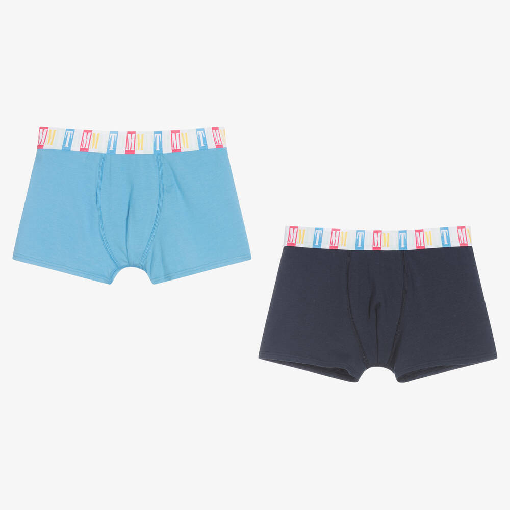 Tommy Hilfiger - Boys Blue Logo Boxer Shorts (2 Pack) | Childrensalon