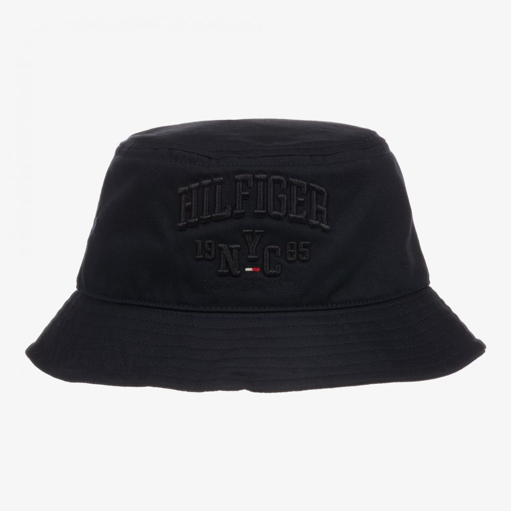 Tommy Hilfiger - Boys Blue Logo Bucket Hat | Childrensalon