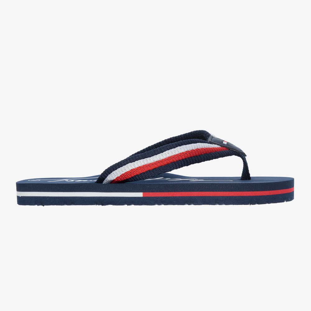 Boys tommy hilfiger flip flops best sale