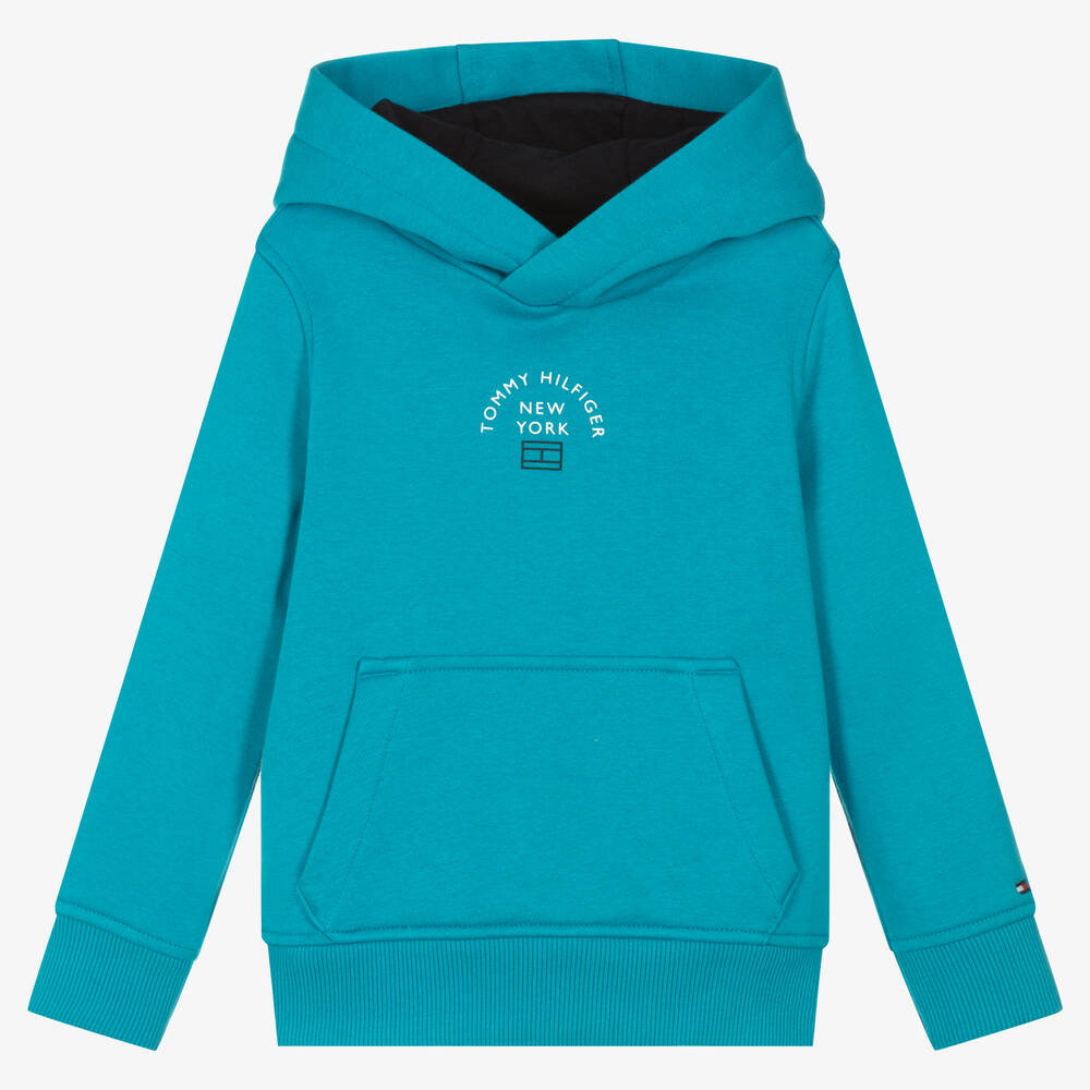 Tommy hilfiger shop turquoise hoodie