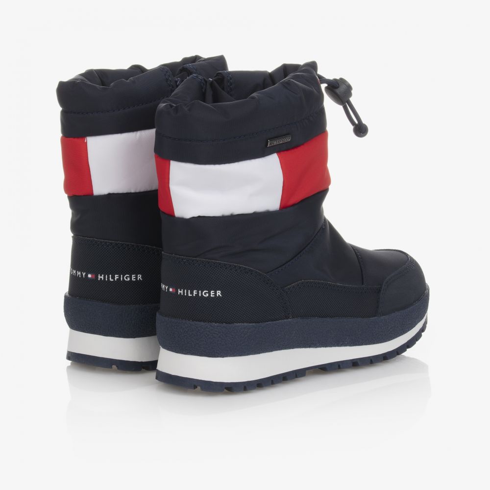 Tommy Hilfiger Boys Blue Logo Snow Boots Childrensalon Outlet