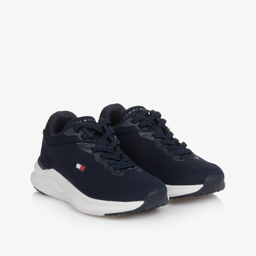 Tommy Hilfiger-Boys Blue Mesh Running Shoes | Childrensalon Outlet
