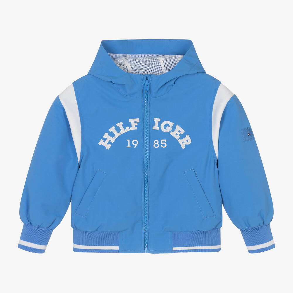 Tommy Hilfiger Boys Blue Monotype Bomber Jacket Childrensalon Outlet