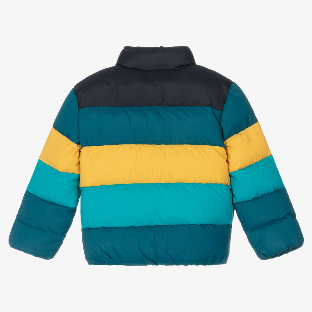 Tommy Hilfiger Boys Blue Puffer Logo Jacket