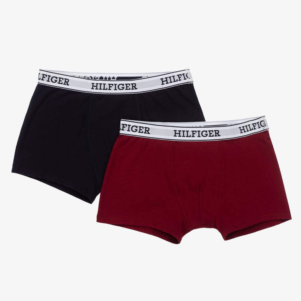 Tommy Hilfiger-Boys Blue & Red Boxer Shorts (2 Pack)  | Childrensalon Outlet