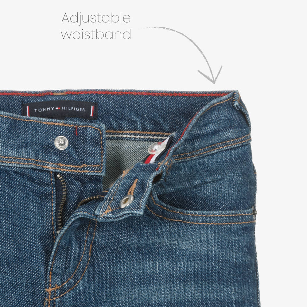 Tommy Hilfiger-Boys Blue Slim Stretch Denim | Childrensalon Outlet
