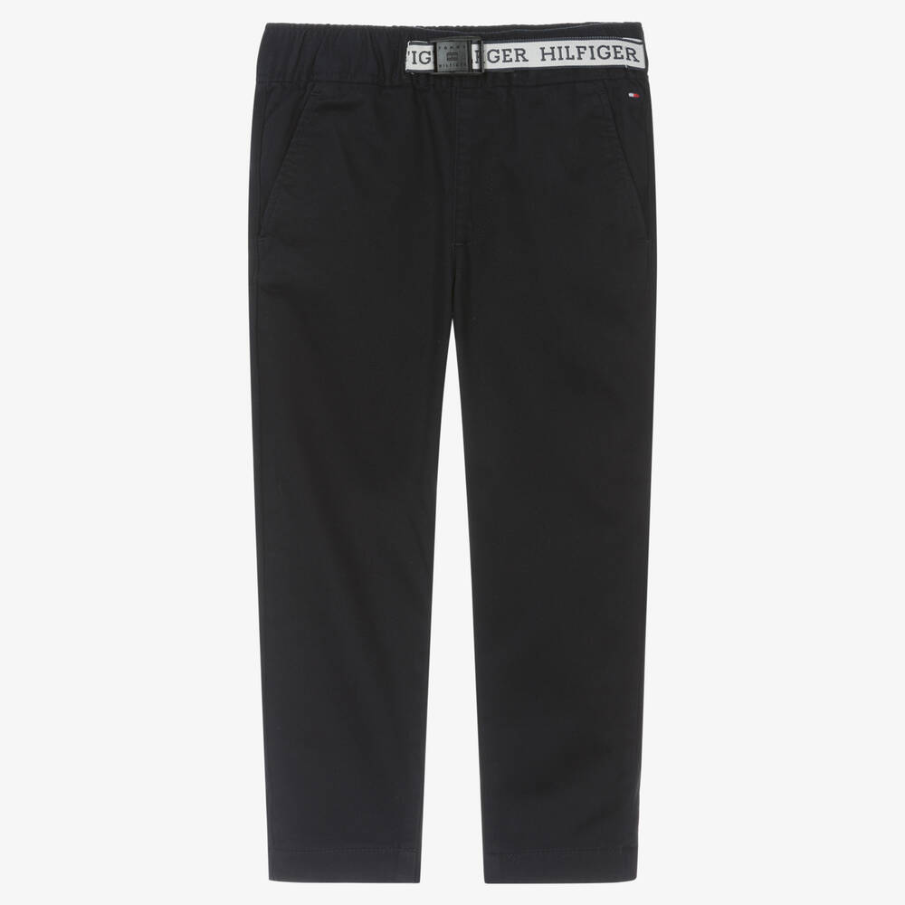 Tommy Hilfiger - Boys Blue Twill Trousers | Childrensalon