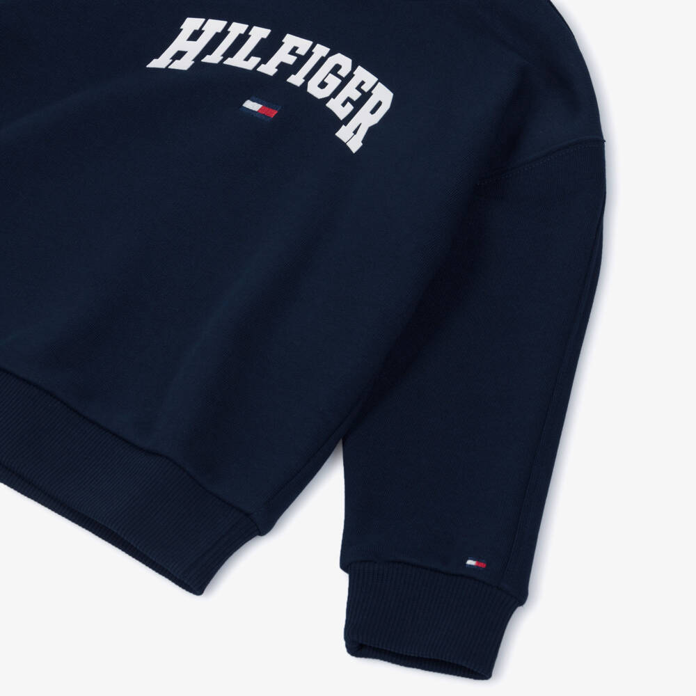 Tommy Hilfiger-Boys Blue Varsity Emblem Sweatshirt | Childrensalon Outlet