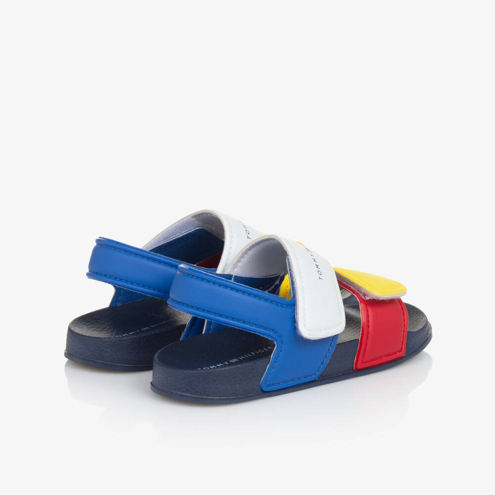 Tommy Hilfiger-Boys Blue Velcro Strap Sandals | Childrensalon Outlet