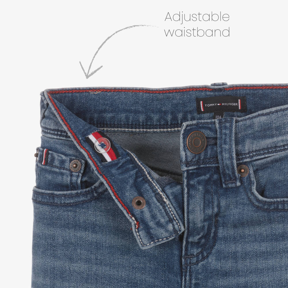 Tommy Hilfiger-Boys Blue Washed Scanton Vintage Slim Fit Jeans | Childrensalon Outlet