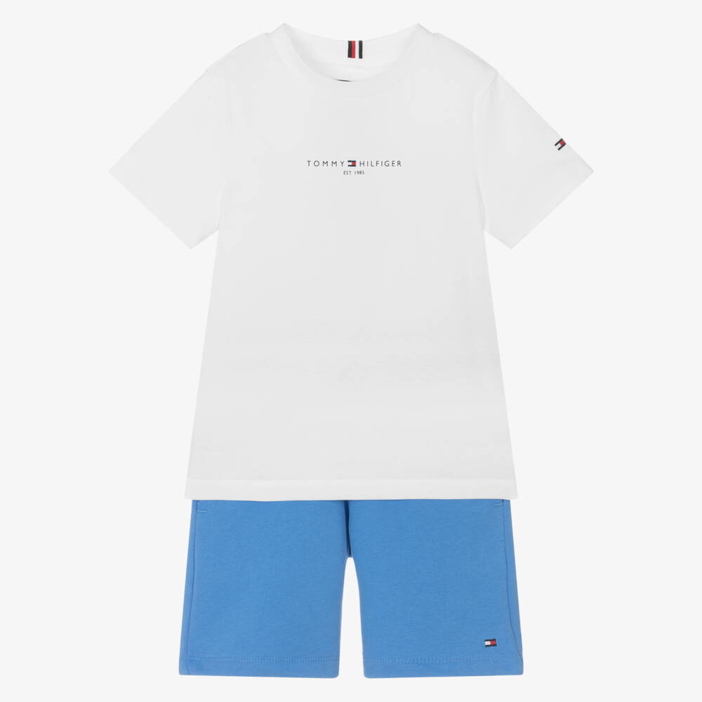 Tommy Hilfiger-Синий и белый повседневный комплект для мальчиков | Childrensalon Outlet