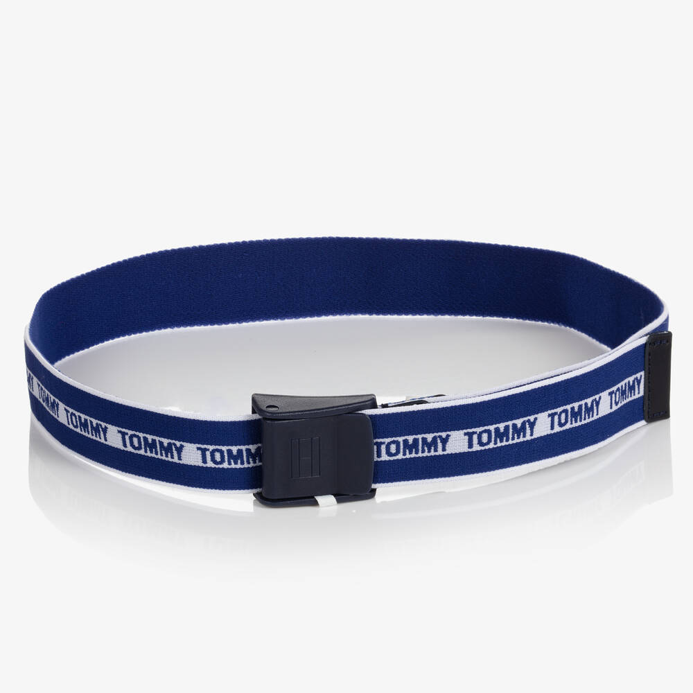 Tommy Hilfiger - Boys Blue & White Logo Belt | Childrensalon Outlet