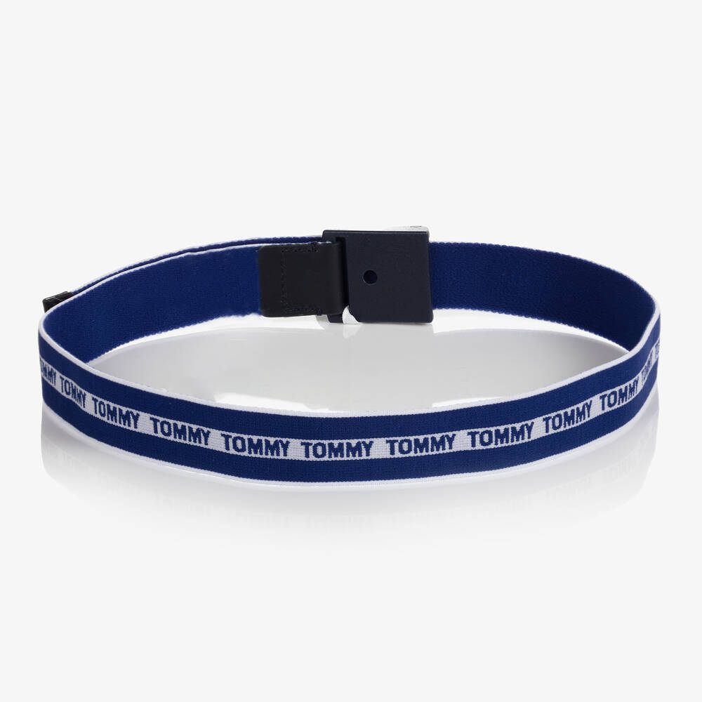 Tommy Hilfiger - Boys Blue & White Logo Belt | Childrensalon Outlet