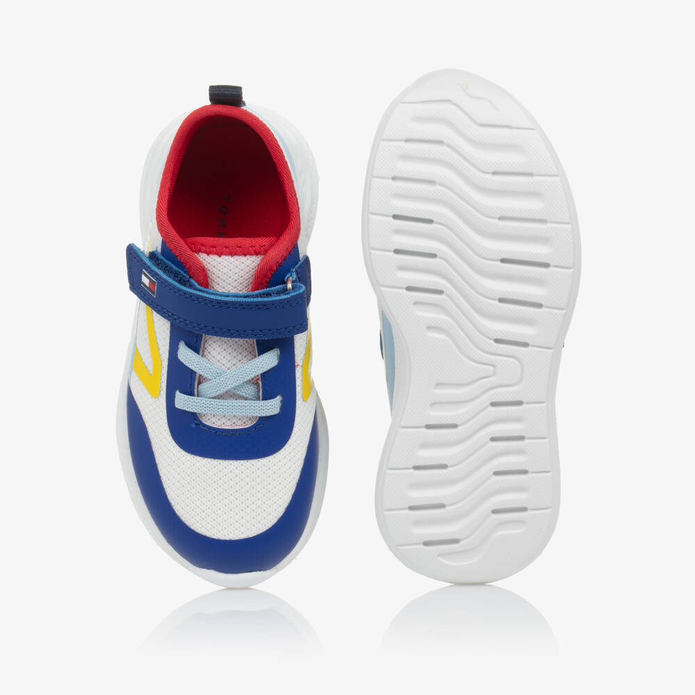 Tommy Hilfiger-Boys Blue & White Sporty Sneakers | Childrensalon Outlet