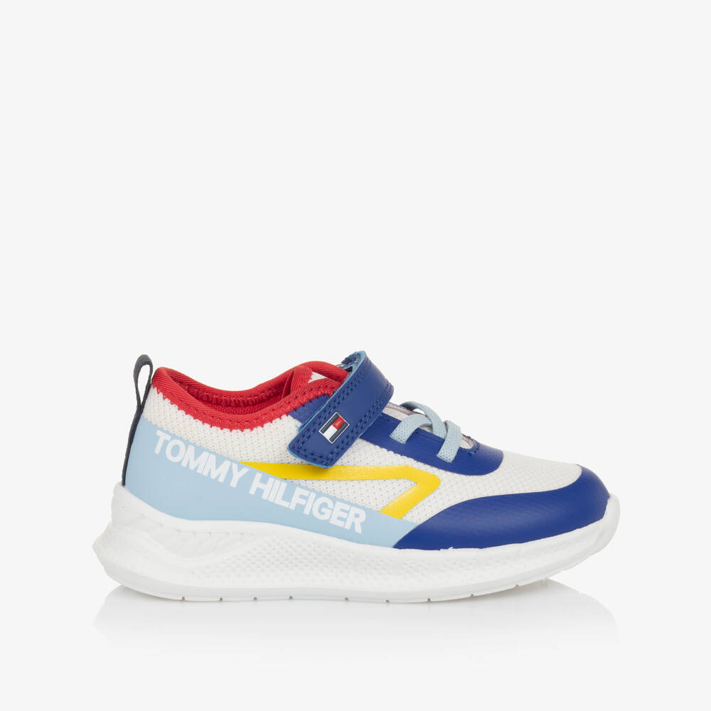 Tommy Hilfiger-Boys Blue & White Sporty Sneakers | Childrensalon Outlet