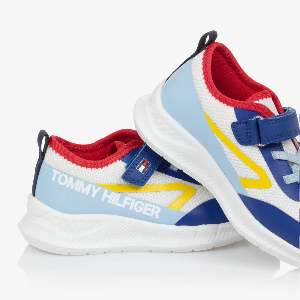 Tommy Hilfiger-Boys Blue & White Sporty Sneakers | Childrensalon Outlet