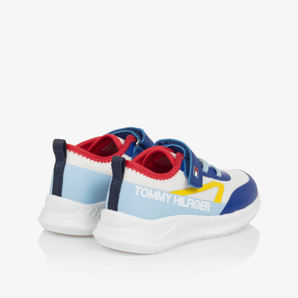Tommy Hilfiger-Boys Blue & White Sporty Sneakers | Childrensalon Outlet