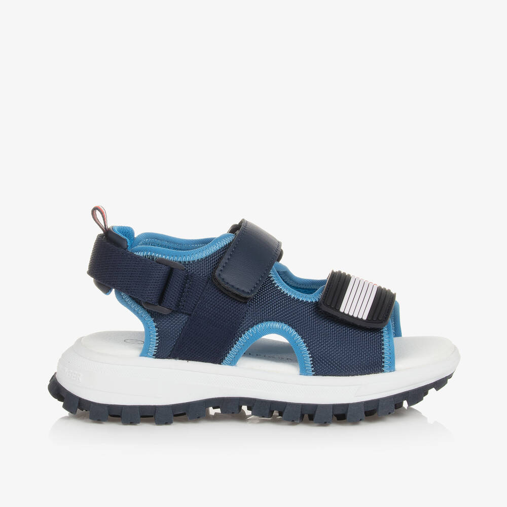 Tommy Hilfiger-Boys Blue Woven Flag Sandals | Childrensalon Outlet