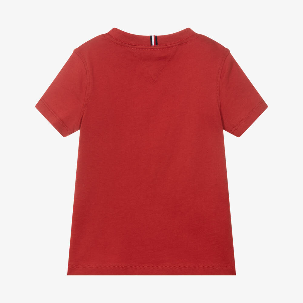 Tommy Hilfiger-Boys Brick Red Cotton Short-Sleeve T-Shirt | Childrensalon Outlet
