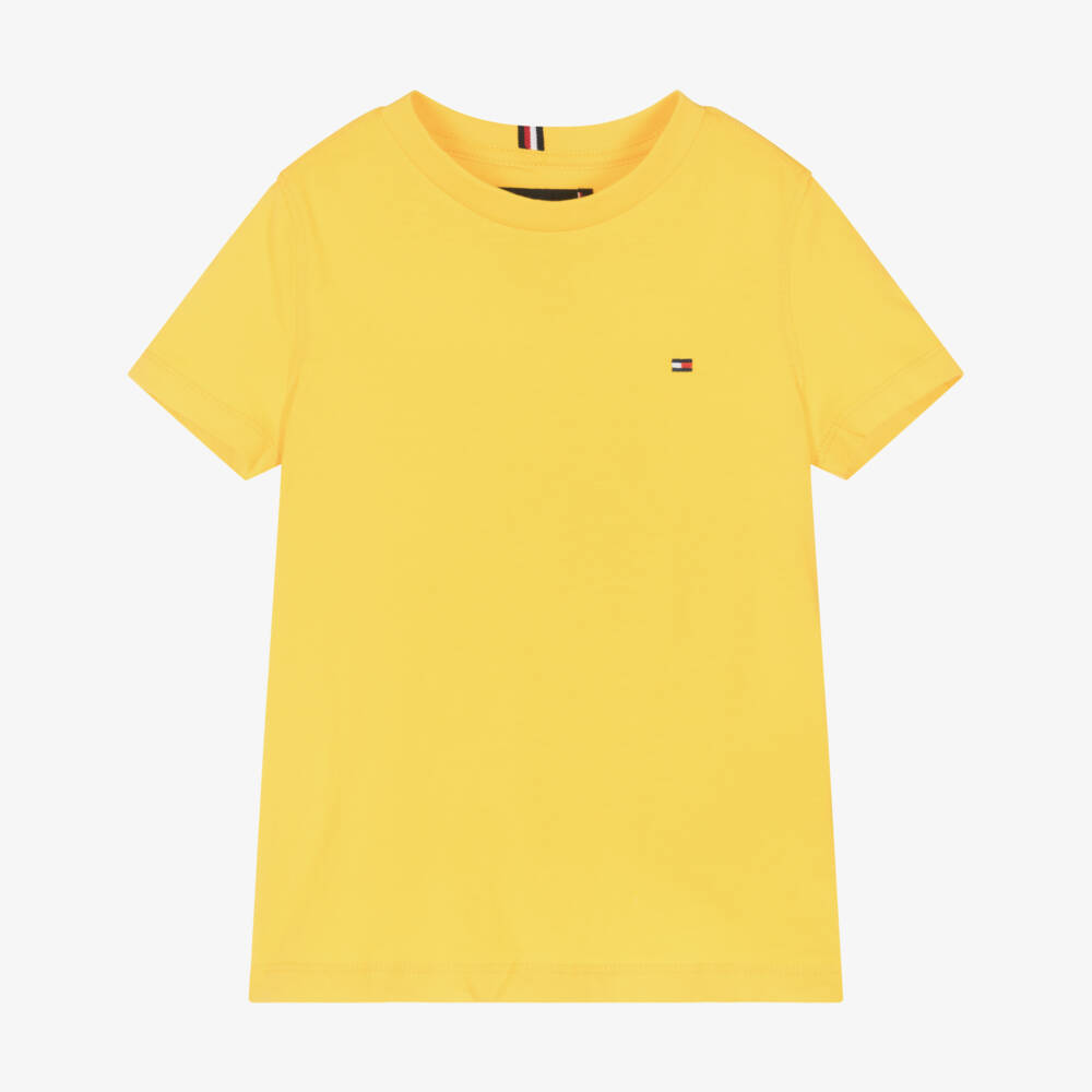 Tommy Hilfiger-Boys Bright Yellow Cotton T-Shirt | Childrensalon Outlet