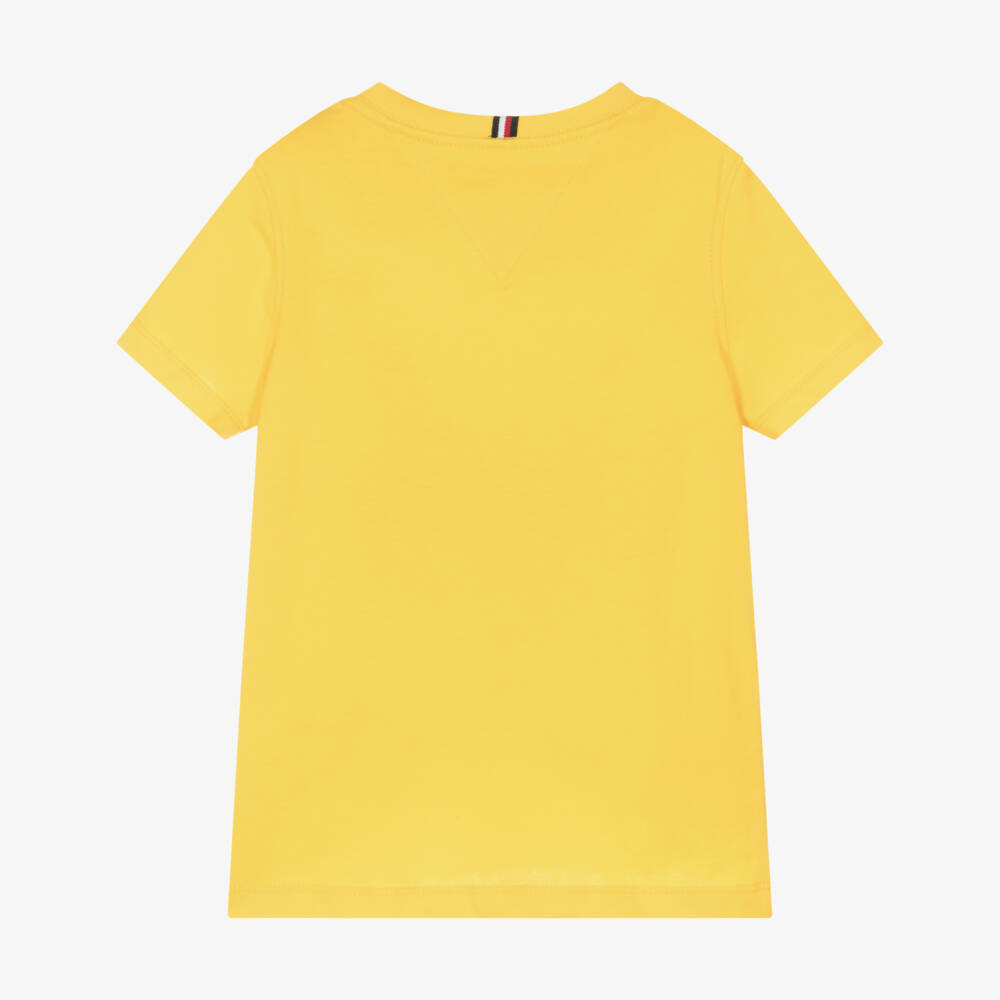 Tommy Hilfiger-Boys Bright Yellow Cotton T-Shirt | Childrensalon Outlet
