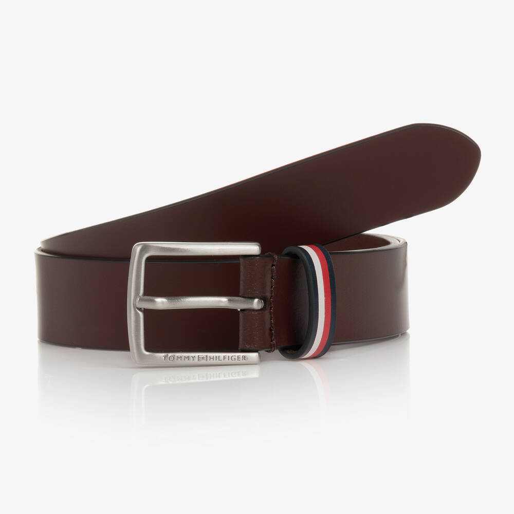 Tommy Hilfiger - Ceinture marron en cuir garçon | Childrensalon