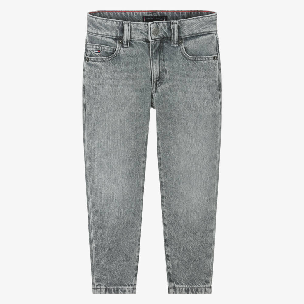 Tommy Hilfiger-Boys Charcoal Classic Denim Trousers | Childrensalon Outlet