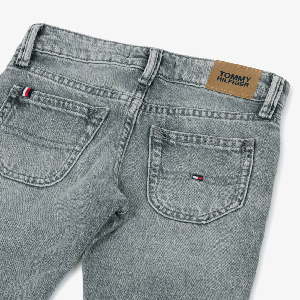 Tommy Hilfiger-Boys Charcoal Classic Denim Trousers | Childrensalon Outlet
