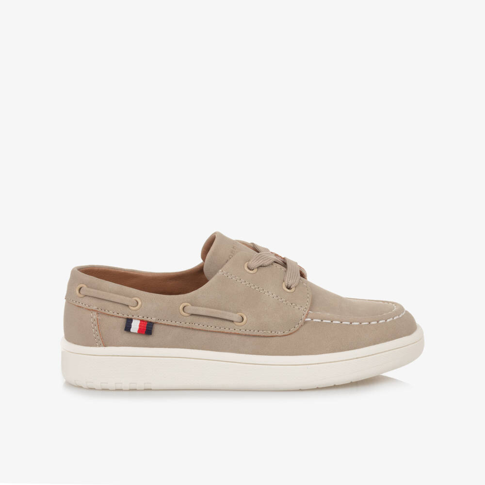 Tommy Hilfiger-Boys Classic Beige Boat Loafers | Childrensalon Outlet
