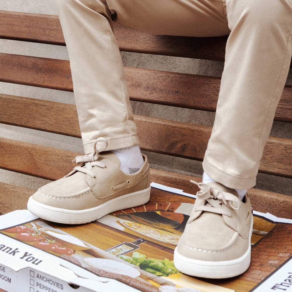 Tommy Hilfiger-Boys Classic Beige Boat Loafers | Childrensalon Outlet