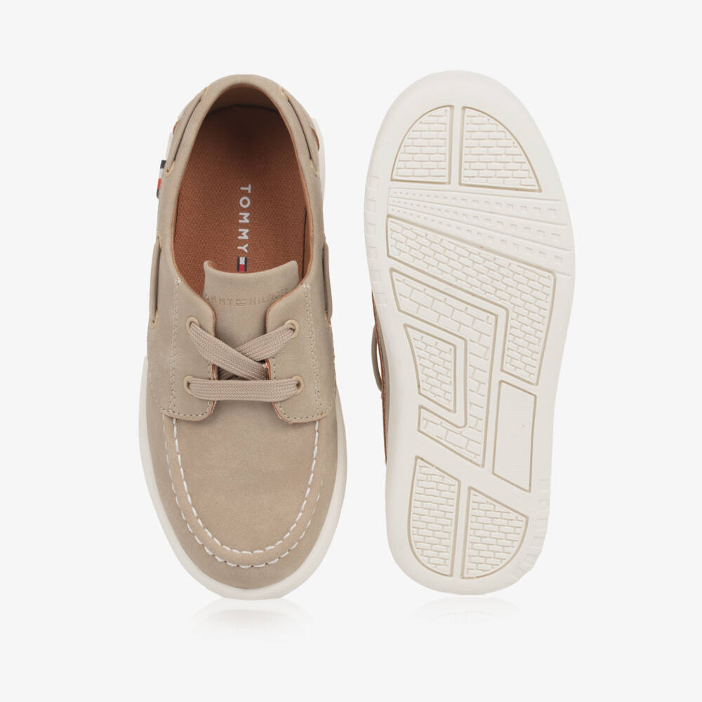 Tommy Hilfiger-Boys Classic Beige Boat Loafers | Childrensalon Outlet
